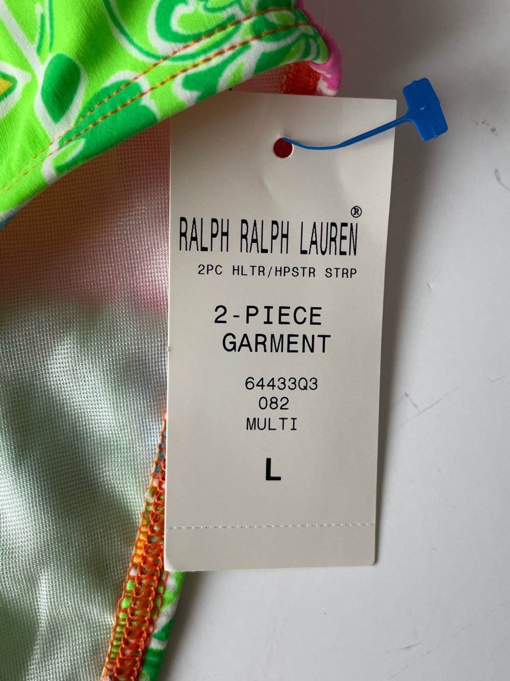 Vintage Ralph Ralph Lauren Patchwork Triangle Bikini Set Size L Y2K - Picture 6 of 9